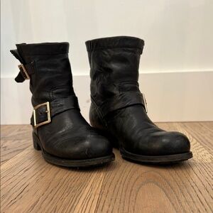 Jimmy Choo Black Combat & Moto Boots